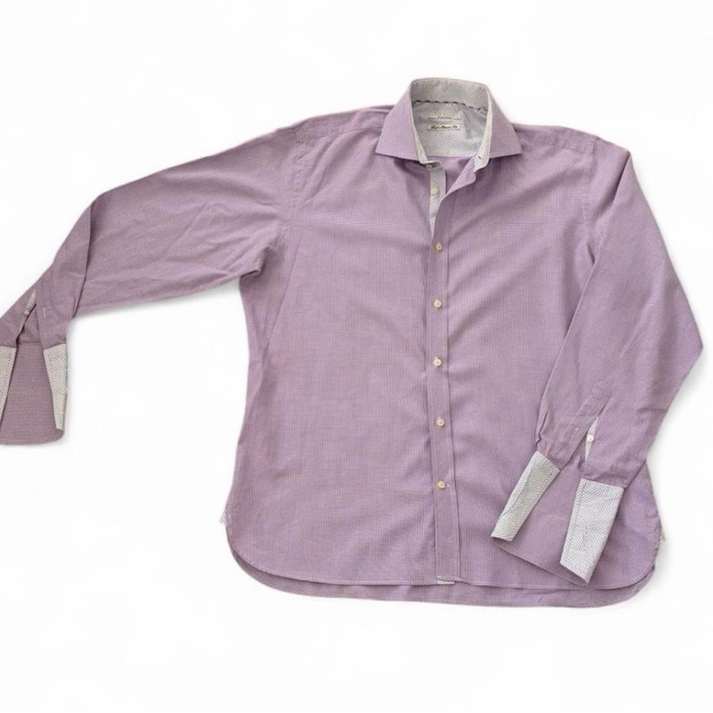 Ted Baker Lavender Dress Shirt with Contrasting Inner Trim